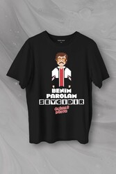 Feyyaz Yiğit Benim Parolam Sevgidir Ölümlü Dünya Baskılı Tişört Unisex T-Shirt - Thumbnail