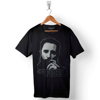 Fidel Castro Küba Devrimci Marksist Baskılı Tişört Unisex T-Shirt