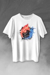 Fire Meteor Basketball Ateş Topu Baskılı Tişört Unisex T-shirt - Thumbnail