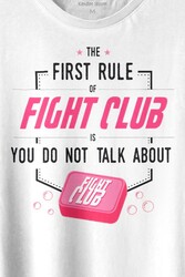 First Rule Of The Fight Club İlk Kural Baskılı Tişört Unisex T-shirt - Thumbnail