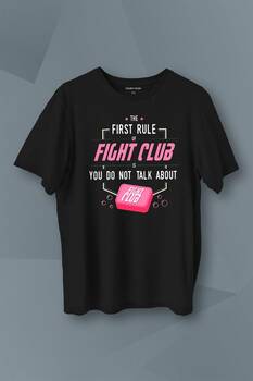 First Rule Of The Fight Club İlk Kural Baskılı Tişört Unisex T-Shirt