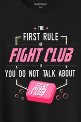 First Rule Of The Fight Club İlk Kural Baskılı Tişört Unisex T-Shirt - Thumbnail