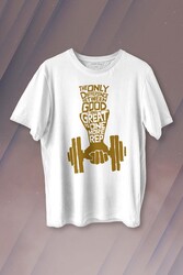 Fitness Top Gym Tshirt Vücut Geliştirme Body Spor Baskılı Tişört Unisex T-shirt - Thumbnail