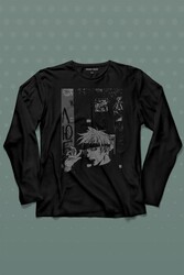 Fondo De Pantalla Anime Uzun Kollu Tişört Baskılı T-Shirt - Thumbnail