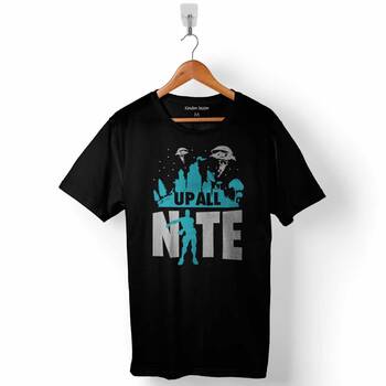 Fortnite Up All Nite Baskılı Tişört Unisex T-Shirt