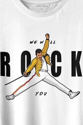 Freddie Mercury We Will Rock You Queen We Are The Champions Baskılı Tişört Unisex T-shirt - Thumbnail