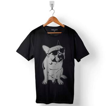 French Fransız Bulldog Baskılı Tişört Unisex T-Shirt