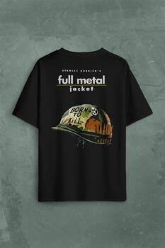 Full Metal Jacket Stanley Kubricks New Fma Sırt Ön Baskılı Oversize Tişört Unisex T-Shirt