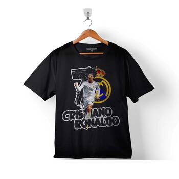 Futbol Cristiano Ronaldo Ballon D'Or Altın Top Baskılı Tişört Çocuk T-shirt