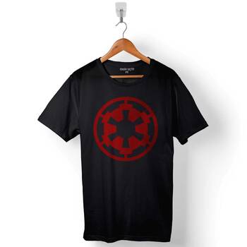 Galactic Empire Logo Star Wars Yıldız Savaşları Baskılı Tişört Unisex T-Shirt T01S2704-D