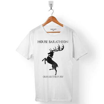 GAME OF THRONES HOUSE BARATHEON OURS IS THE FURY ERKEK TİŞÖRT