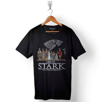 Game Of Thrones House Stark Winter Is Coming Baskılı Tişört Unisex T-Shirt