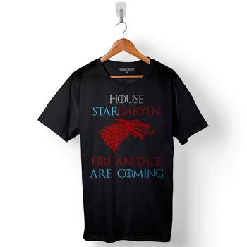 Game Of Thrones Stargaryen Baskılı Tişört Unisex T-Shirt