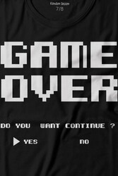 Game Over Atari Retro Pixel Oyun Baskılı Tişört Çocuk T-shirt - Thumbnail