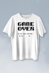 Game Over Atari Retro Pixel Oyun Baskılı Tişört Unisex T-shirt - Thumbnail