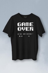 Game Over Atari Retro Pixel Oyun Baskılı Tişört Unisex T-Shirt - Thumbnail