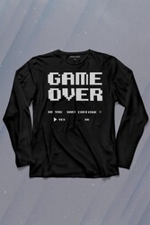 Game Over Atari Retro Pixel Oyun Uzun Kollu Tişört Baskılı T-Shirt - Thumbnail