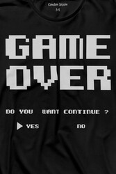 Game Over Atari Retro Pixel Oyun Uzun Kollu Tişört Baskılı T-Shirt - Thumbnail