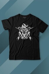 Gangster Style Bear Smoke Gung Tüfekli Ayı Baskılı Tişört Çocuk T-shirt - Thumbnail