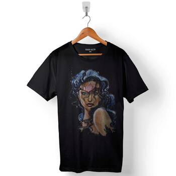 Gary Shipman Wonder Woman Face Baskılı Tişört Unisex T-Shirt