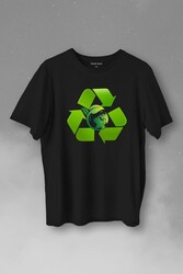 Geri Dönüşüm Temiz Yeşil Çevre Duyarlılığı Baskılı Tişört Unisex T-Shirt - Thumbnail