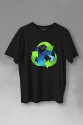 Geri Dönüşüm Temiz Yeşil Çevre Duyarlılığı Baskılı Tişört Unisex T-Shirt - Thumbnail