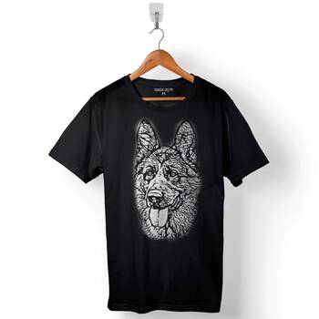 German Shepherd Alman Kurdu Çoban Köpeği Baskılı Tişört Unisex T-Shirt