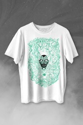 Girl Skull Kız Kadın Yaratık Vampir Baskılı Tişört Unisex T-shirt - Thumbnail