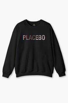 Glitch Placebo Music Molko Rock Müzik Baskılı Sweat Siyah Sweatshirt