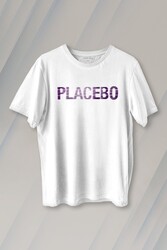 Glitch Placebo Music Molko Rock Müzik Baskılı Unisex Beyaz T-shirt - Thumbnail