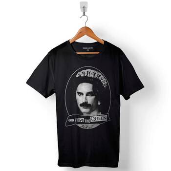 God Save The Queen Freddie Mercury Baskılı Tişört Unisex T-Shirt