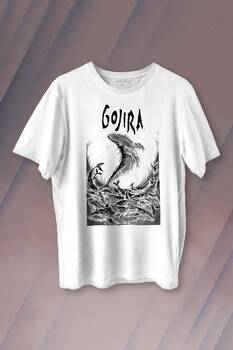 Gojira Balıklar Köpek Balığı Music Baskılı Tişört Unisex T-shirt