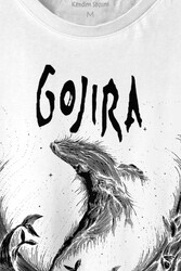 Gojira Balıklar Köpek Balığı Music Baskılı Tişört Unisex T-shirt - Thumbnail