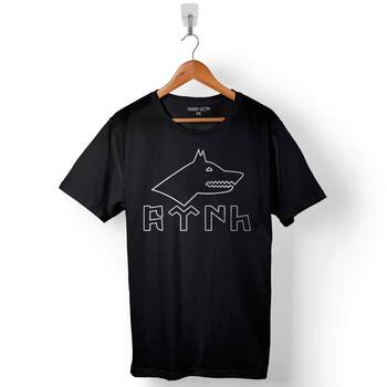 Göktürkçe Türk Bozkurt Logosu Baskılı Tişört Unisex T-Shirt