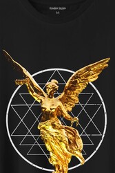 Golden Angel Altın Statue Heykel Urban Streetwear Baskılı Tişört Unisex T-Shirt - Thumbnail