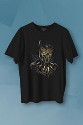 Golden Jaguar Black Panther Film Baskılı Tişört Unisex T-shirt - Thumbnail