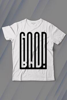 Good Bad Yazı Tipografi Baskılı Tişört Çocuk T-shirt