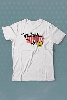 Good Vibe Happines Mutlu Smile Eğlenceli Baskılı Tişört Çocuk T-shirt