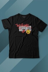 Good Vibe Happines Mutlu Smile Eğlenceli Baskılı Tişört Çocuk T-shirt - Thumbnail