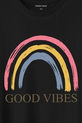 Good Vibes Gökkuşağı Rainbow Cisniyet Eşitlik Özgürlüğü Baskılı Tişört Unisex T-Shirt - Thumbnail