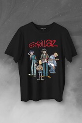 Gorillaz 2D Rock Band Blur Damon Albarn Feel Good Baskılı Tişört Unisex T-Shirt - Thumbnail