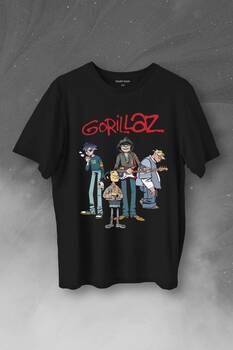 Gorillaz 2D Rock Band Blur Damon Albarn Feel Good Baskılı Tişört Unisex T-Shirt