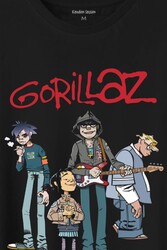 Gorillaz 2D Rock Band Blur Damon Albarn Feel Good Baskılı Tişört Unisex T-Shirt - Thumbnail