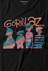 Gorillaz 2D Rock Blur Damon Albarn Feel Good Urban Baskılı Tişört Çocuk T-shirt - Thumbnail