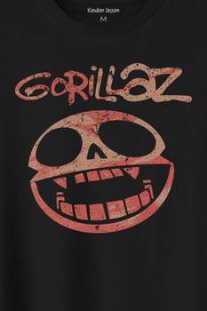 Gorillaz Rock Music Müzik Baskılı Tişört Unisex T-Shirt