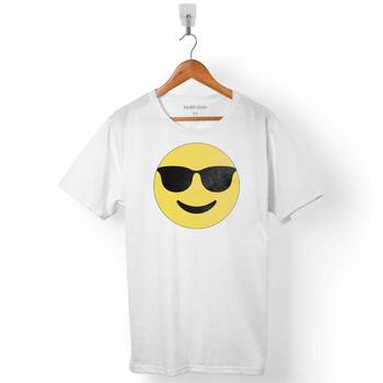 GÖZLÜK EMOJİ ICON SMILE GLASES ERKEK TİŞÖRT