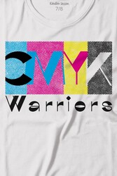 Grafiker Cmyk Savaşçısı Warrior Tasarımcı Baskılı Tişört Çocuk T-shirt - Thumbnail