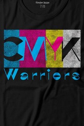 Grafiker Cmyk Savaşçısı Warrior Tasarımcı Baskılı Tişört Çocuk T-shirt - Thumbnail