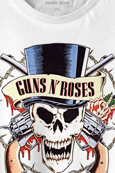 Guns N Roses And Rock Music Baskılı Tişört Unisex T-shirt