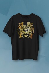 Guns N Roses And Rock Music Baskılı Tişört Unisex T-shirt - Thumbnail